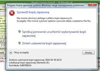 Błąd w trakcie tworzenia kopii zapasowej 0x8078002A