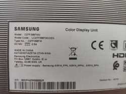 SAMSUNG/C27F398FWU - miga podświetlenie, brak obrazu