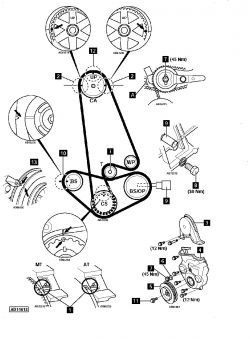 Szukam schematu silnika i ustawienia rozrządu - Honda Accord 5 1.8 CE7 116KM