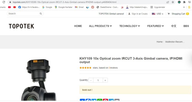 Strona produktu kamery KHY109 z zoomem optycznym 10x i gimbalem 3-osiowym