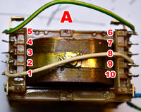 Transformator UNITRA ZATRA TS 120/19 - podłączenie wyprowadzeń - jak?