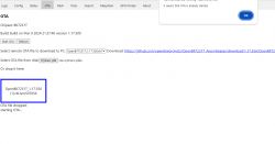 Screenshot of the OTA interface for BK7231T chipset showing an update file and a message about starting OTA.