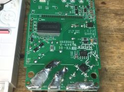 Inside the Sonoff THR320D Thermostat Close-up of the Sonoff THR320D thermostat PCB.