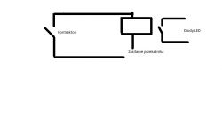 How to short-circuit the circuit and light the LED when the cabinet is opened? Detector needed.
