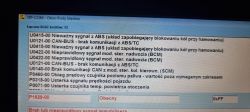 Zdjęcie ekranu komputera diagnostycznego z listą błędów dla Corsa D 1.2 16V