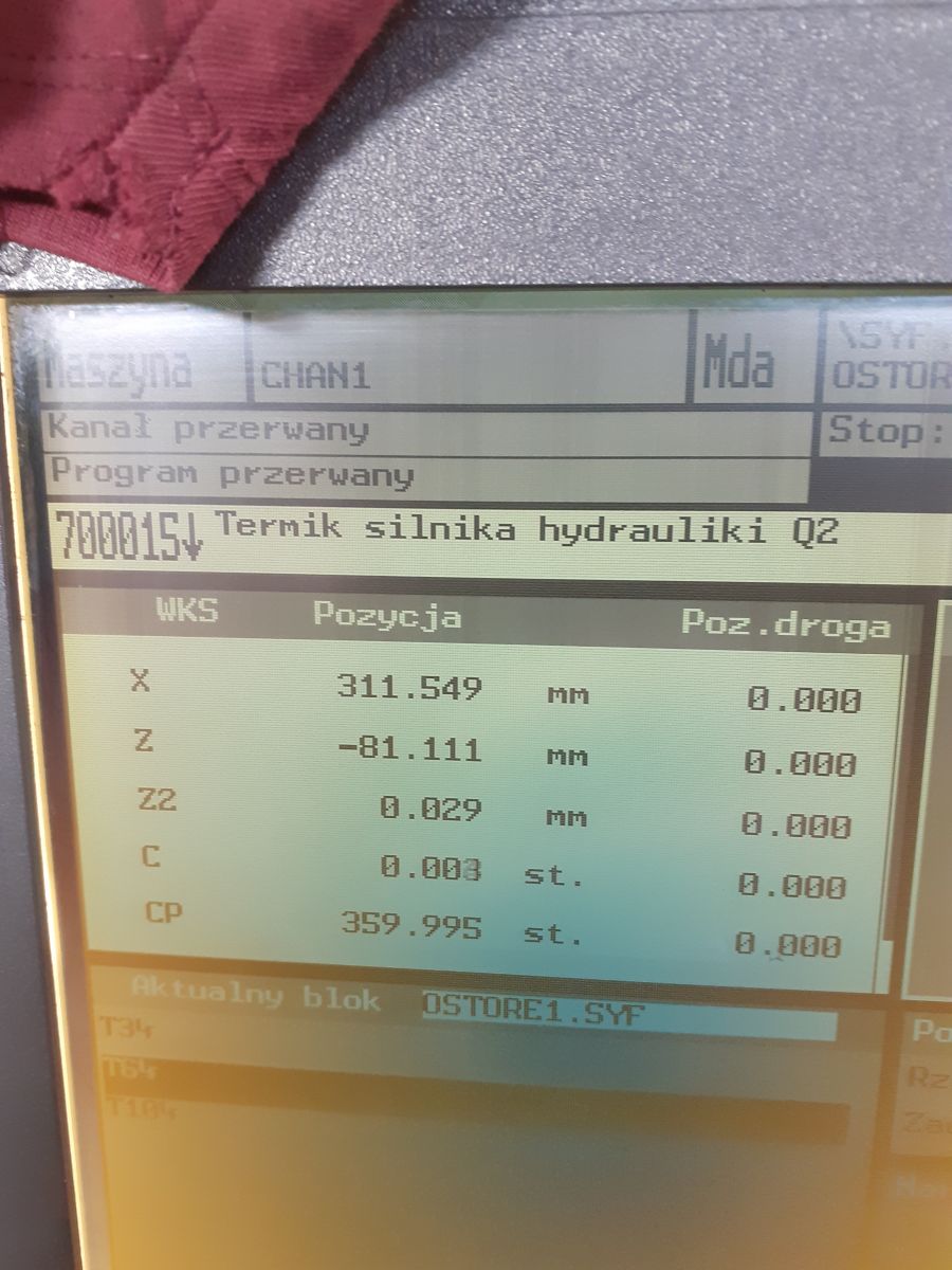 TOKARKA AFM TEA 30P - Błąd 700015 i wyłącznik awaryjny, niestabilność