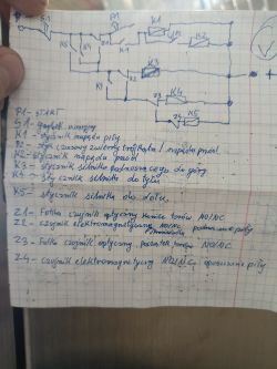 Sterowanie 3 silnikami tartaku (5,5 kW, 0,75 kW, 0,75 kW) za pomocą falownika - pamięć, opcje