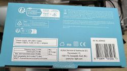 LSC Smart Mood Light Packaging Back side of LSC smart lamp packaging with product information.