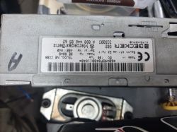 Image of a Becker radio from a Mercedes Truckline CC65, showing a label with technical information.
