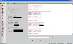 Zrzut ekranu z programu QNavigator V1.5 pokazujący konfigurację modemu Quectel EC25 z użyciem komend AT.