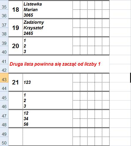 Excel- VBA Automatyczne numerowanie i sortowanie na podstawie zadanego numeru LP