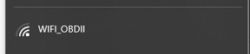 A screenshot showing a WiFi signal named WIFI_OBDII.