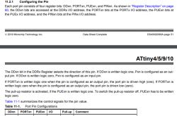 ATtiny10: Wewnętrzne rezystory pull-up - Wątpliwości dotyczące rejestru PORT i PUEB