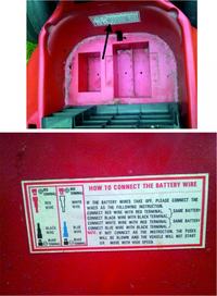 Schemat połączenia kabli w samochodzie na akumulatorek