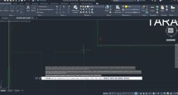 Zrzut ekranu z programu AutoCAD 2023 z otwartym rysunkiem i aktywnym poleceniem wymiarowania