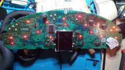 Peugeot 407 Benzyna 1.8 Sedan - Opis kostki, schemat podłączenia zegarów w desce