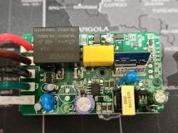 Circuit Board with WR2E Switch Module Photo of a circuit board with a WR2E switch module.