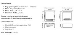Voltage-free WiFi relay - OXT SWT10 - interior, programming Voltage-free WiFi relay - OXT SWT10 - interior, programming