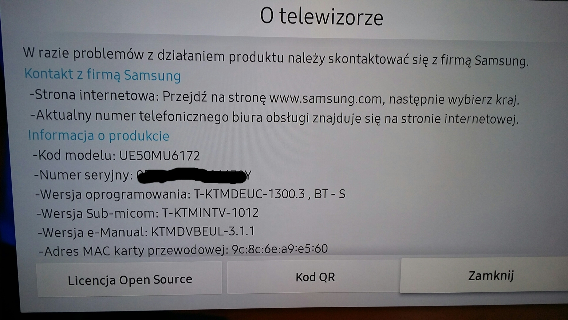 [Rozwiązano] Samsung UE50MU6172 TV - Aktualizacja firmware Tizen 4.0 ...