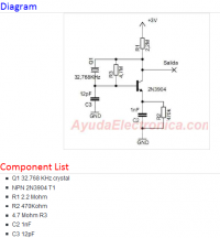 Schemat generatora sin 40 kHz stabilizowanego kwarcem, tranzystorowy
