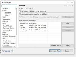Eclipse 2022-12 nie ma mozłiwości podpięcia programatora
