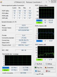 Huawei E5180s-22 - identyfikacja BTS - szybkość LTE Play