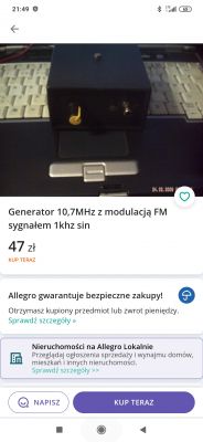 Poszukiwany generator do pomiarów wzmacniaczy m.cz. i napraw radioodbiorników