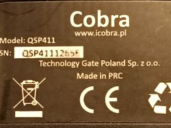 Tabliczka znamionowa kontrolera Cobra QSP411