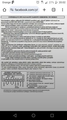 Instrukcja obsługi radiowego odbiornika PST-MOR433 z diagramem połączeń