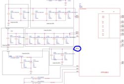 Schemat obwodu elektronicznego z zaznaczonym miejscem BE12.