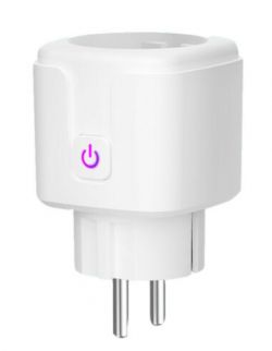 LSPA9 WiFi Socket White LSPA9 WiFi socket with a power button.