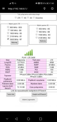 Huawei B535 dobór anteny LTE PLAY Żyrardów Huawei B535 dobór anteny LTE PLAY Żyrardów