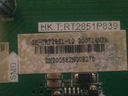 Close-up of a printed circuit board with a label showing product identification.