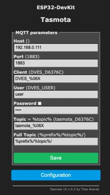 Configuration of the MQTT server in Tasmota on ESP32: Failed connection to Home Assistant Configuration of the MQTT server in Tasmota on ESP32: Failed connection to Home Assistant
