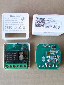 AUBESS power monitoring switch module with visible interior and casing.