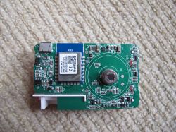 Circuit Board with XR3 Module Close-up of a circuit board with an XR3 module and a USB connector.