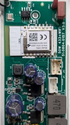 Close-up of BW-CLT2 ceiling light PCB with CB3L module (BK7231N chip)
