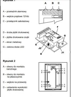 Podłączenie czujki Paradox PRO Plus do centrali Satel Perfecta Podłączenie czujki Paradox PRO Plus do centrali Satel Perfecta