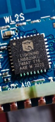 Lightning Semiconductor LN882HKI Chip Close-up of the Lightning Semiconductor LN882HKI chip on a PCB.