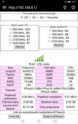 Dobór operatora dla lokalizacji 52.0475163438836, 23.134999055934546 z routerem b818