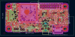 View of the Sonatino PCB design in KiCad software.
