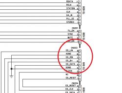 Wejście AUX zamiast odtwarzacza CD w wieży Thomson CS 140 - podłączenie pinów, schemat PDF