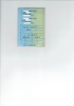 Astra G 1.7 D - DMC pojazdu z tabliczki znamionowej