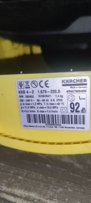 Tabliczka znamionowa myjki Karcher KHD 4-2.