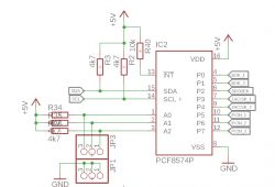 Jak naprawić niskie napięcie na wejściu PCF8574 przy użyciu krańcówki?