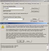 STK500 - nieodpowiedni firmware v0.10 zamiast 2.0A dla AVR Studio 4
