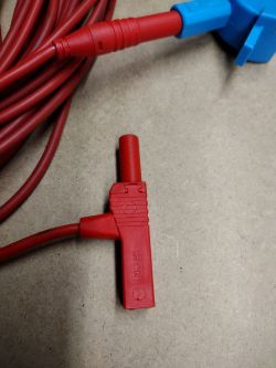 [Sprzedam] Kabel pomiarowy 15m z żółtym krokodylem, mało używany, cena 100 zł