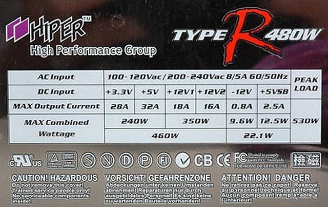 Hiper model: HPU-4M480 Type R (480W) - zanik napieć zaraz po starcie? Hiper model: HPU-4M480 Type R (480W) - zanik napieć zaraz po starcie?
