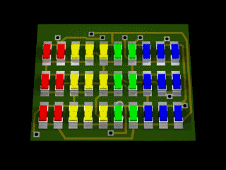 Mikrodot zegarek z kolorowych diod LED