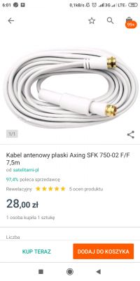 Kabel koncentryczny 75 ohm elastyczny o dużym promieniu gięcia, gdzie kupić?
